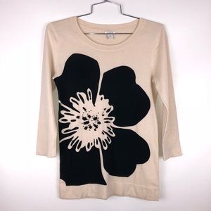 Jcrew beaded flower Charley sweater size xxs